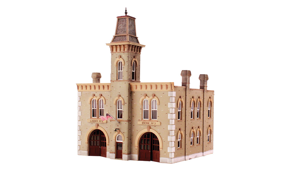 Woodland Scenics DPM Select 12400 HO Scale Fire Station No. 3 [Building Structure Kit]