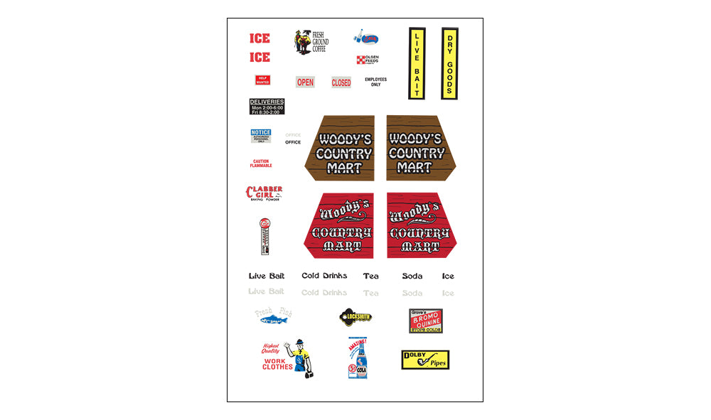 Woodland Scenics DPM Select 12900 HO Scale Woody's Country Store [Building Structure Kit]