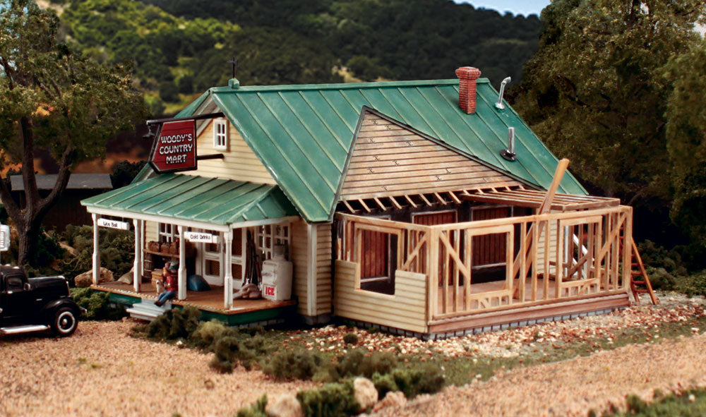 Woodland Scenics DPM Select 12900 HO Scale Woody's Country Store [Building Structure Kit]