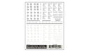 Woodland Scenics DT602 HO Scale Dry Transfer Decals - Boxcar Data Gothic, Black and White