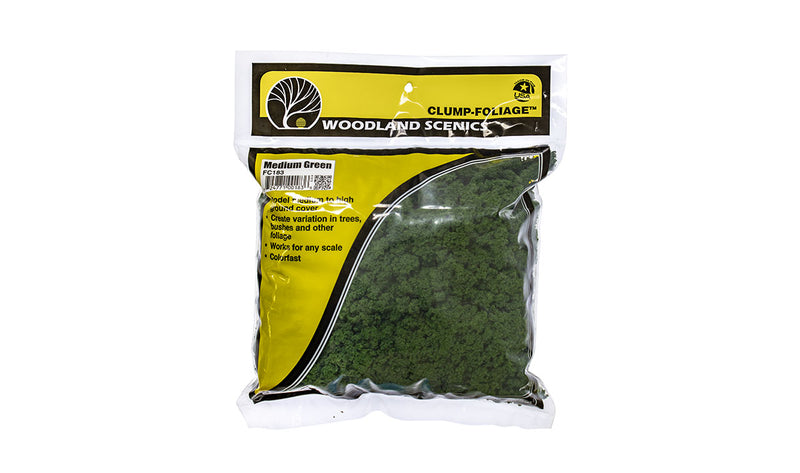 Woodland Scenics FC183 Clump Foliage - Medium Green (165 cu. in.)