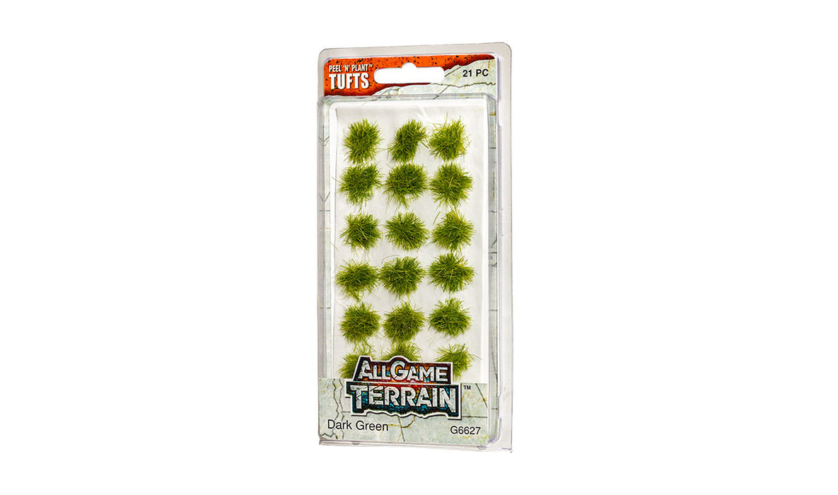 Woodland Scenics G6627 All Game Terrain Dark Green Tufts