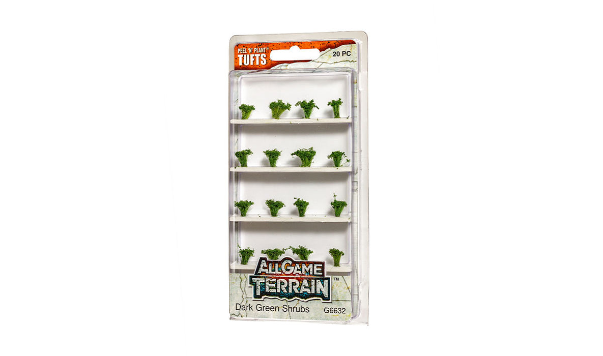 Woodland Scenics G6632 All Game Terrain Dark Green Shrubs Tufts