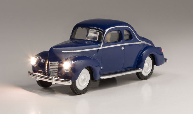 Woodland Scenics JP5598 HO Scale Just Plug Vehicles - Blue Coupe