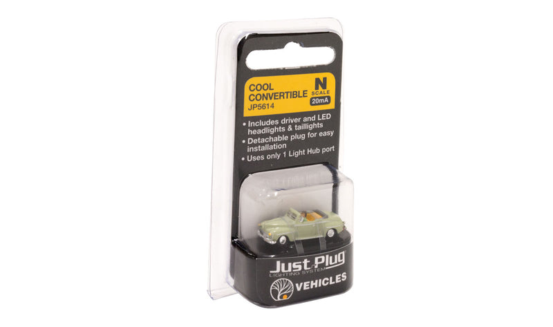 Woodland Scenics JP5614 N Scale Just Plug Vehicles - Cool Convertible