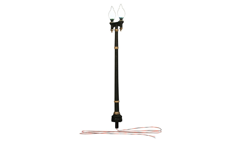 Woodland Scenics JP5902 HO Scale Just Plug Value Pack Double Pole and Wooden Pole Lamp Post with Light Hub