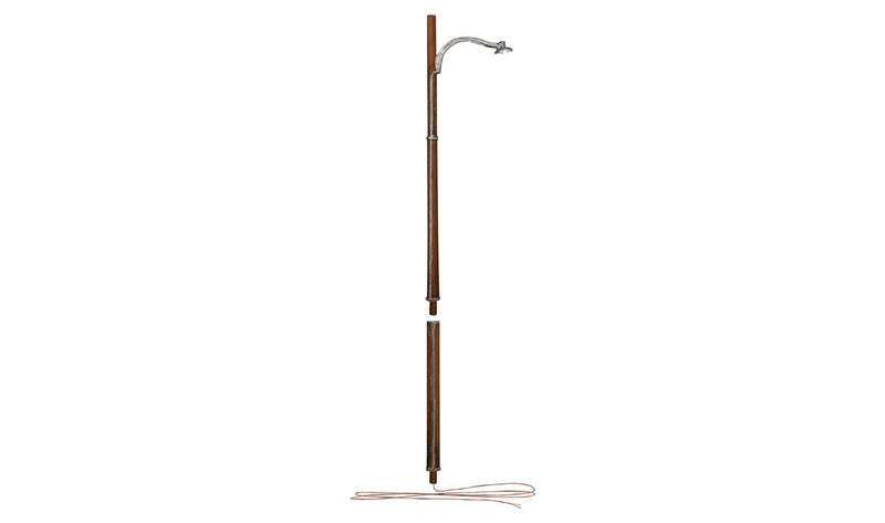 Woodland Scenics JP5914 N Scale Just Plug Value Pack Double Pole and Wooden Pole Lamp Post with Light Hub