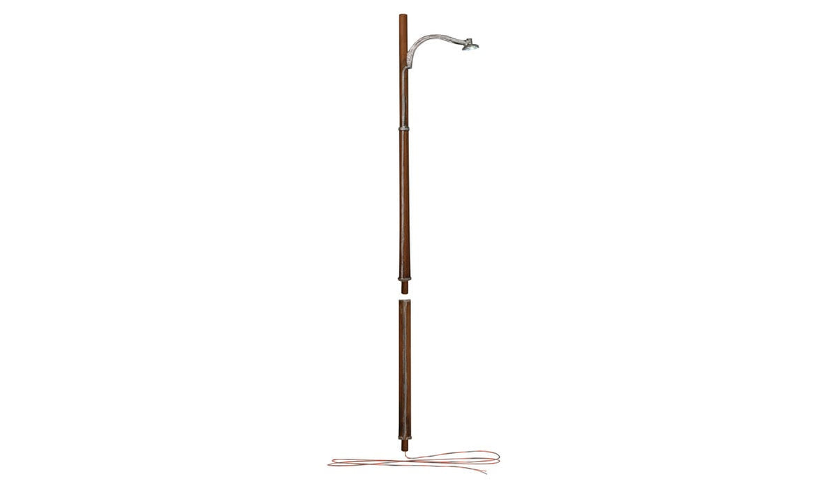 Woodland Scenics JP5914 N Scale Just Plug Value Pack Double Pole and Wooden Pole Lamp Post with Light Hub