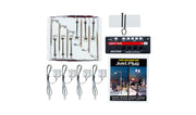 Woodland Scenics JP5914 N Scale Just Plug Value Pack Double Pole and Wooden Pole Lamp Post with Light Hub