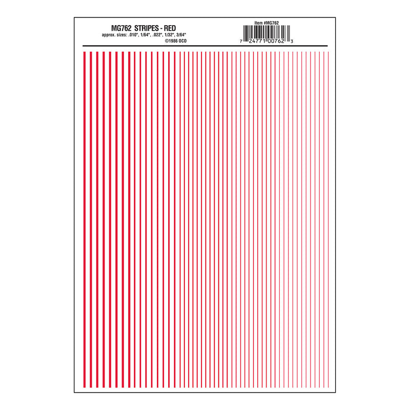 Woodland Scenics MG762 Model Graphics, Stripes, Red
