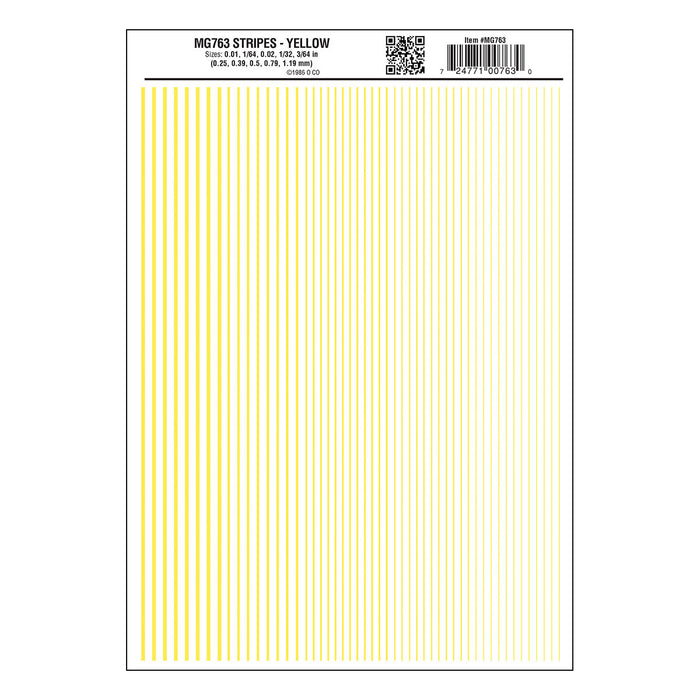 Woodland Scenics MG763 Model Graphics, Stripes, Yellow