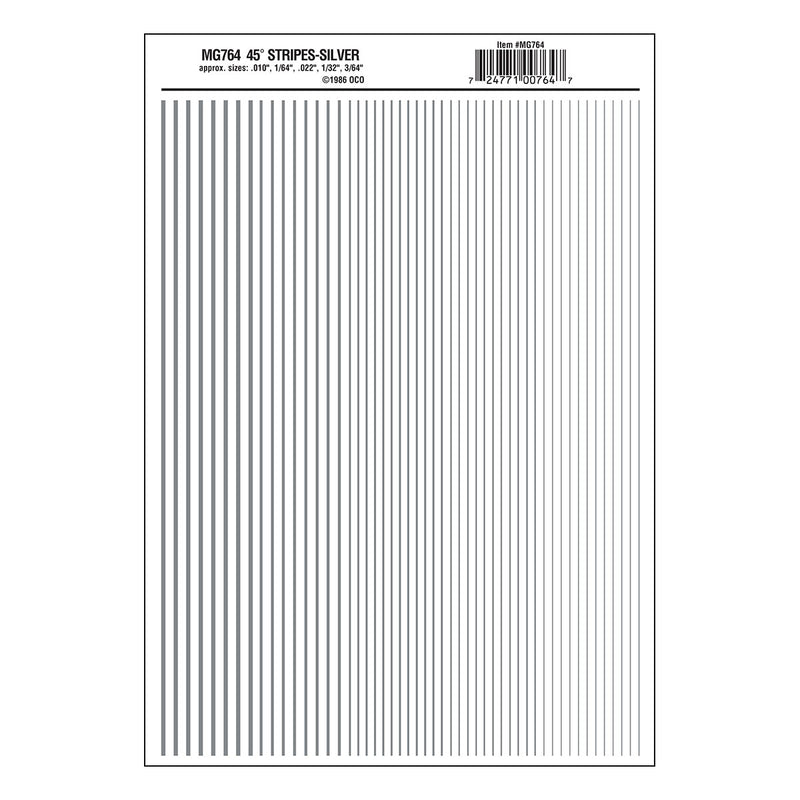 Woodland Scenics MG764 Model Graphics, Stripes, Silver