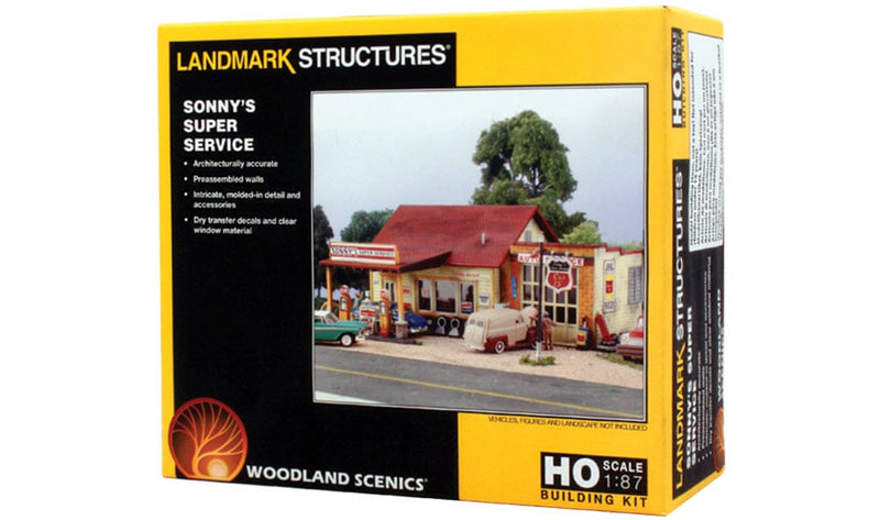 Woodland Scenics PF5183 HO Scale Building Structure Kit, Sonny's Super Service