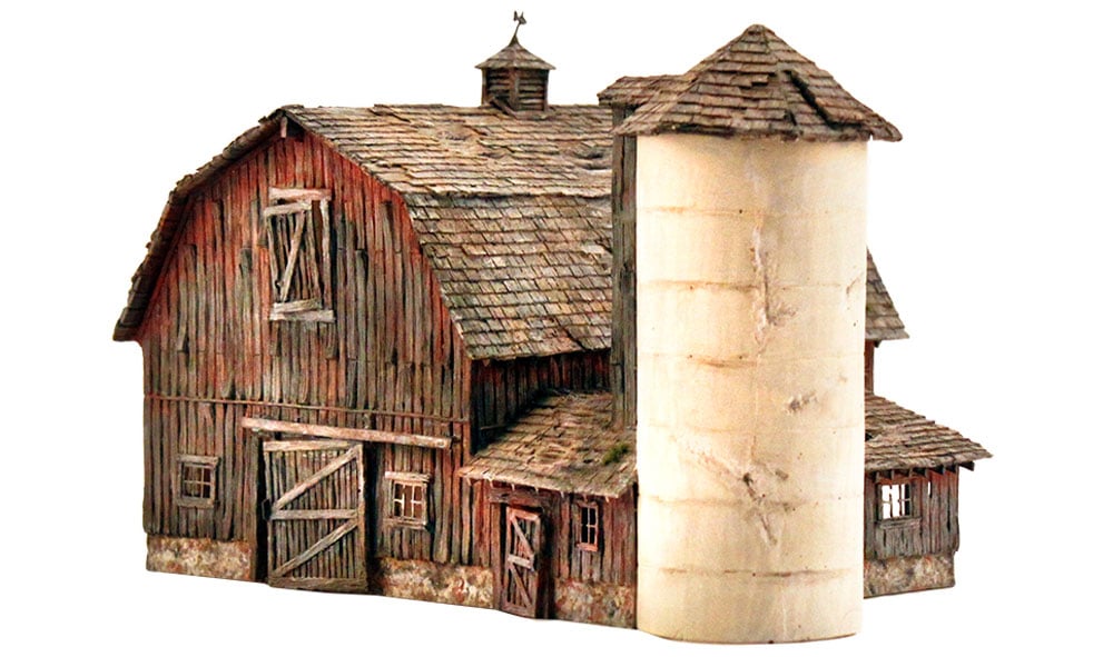 Woodland Scenics PF5190 HO Scale Building Structure Kit, Rustic Barn