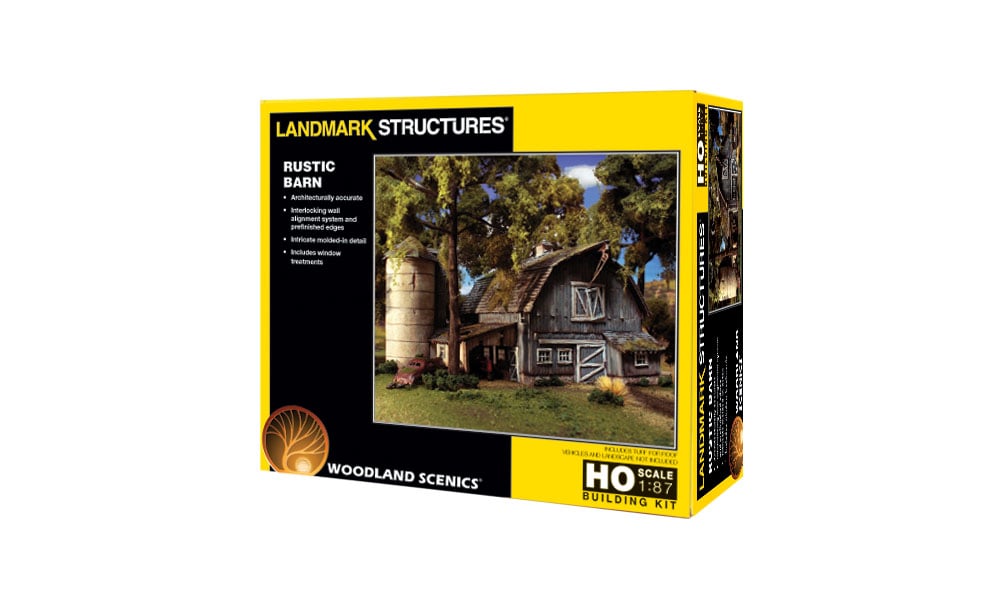 Woodland Scenics PF5190 HO Scale Building Structure Kit, Rustic Barn