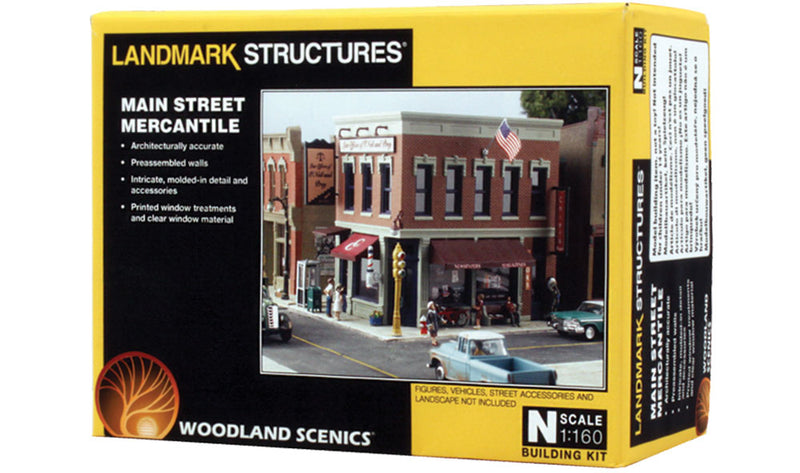 Woodland Scenics PF5202 N Scale Building Structure Kit, Main Street Mercantile