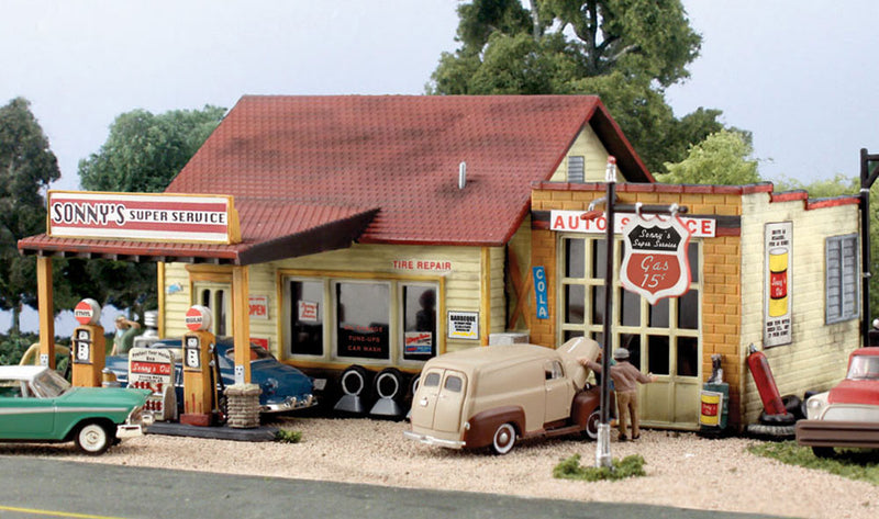 Woodland Scenics PF5203 N Scale Building Structure Kit, Sonny's Super Service