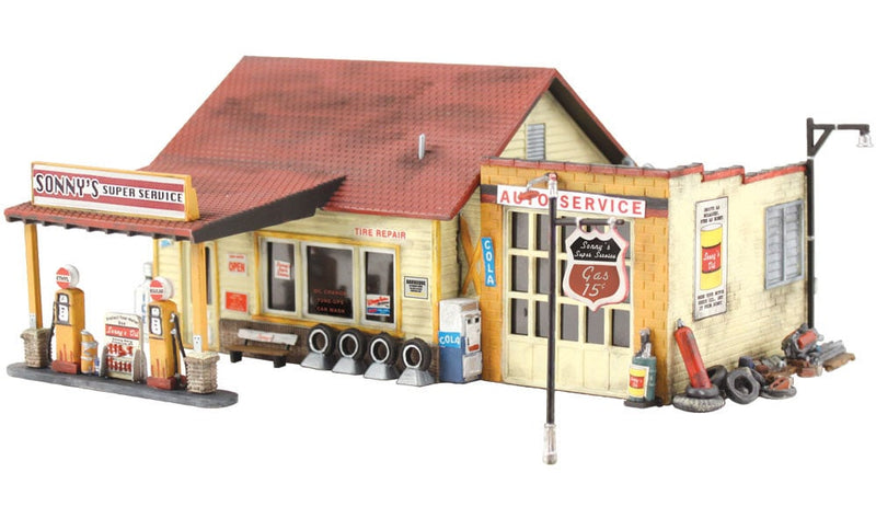 Woodland Scenics PF5203 N Scale Building Structure Kit, Sonny's Super Service