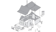 Woodland Scenics PF5206 N Scale Building Structure Kit, Country Cottage