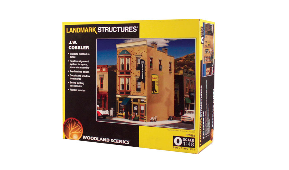 Woodland Scenics PF5892 O Scale Building Structure Kit, J.W. Cobbler Shoe Store
