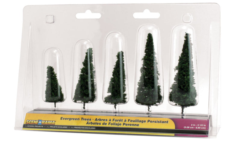 Woodland Scenics SP4154 Scene-A-Rama Evergreen Trees (5-Pack)