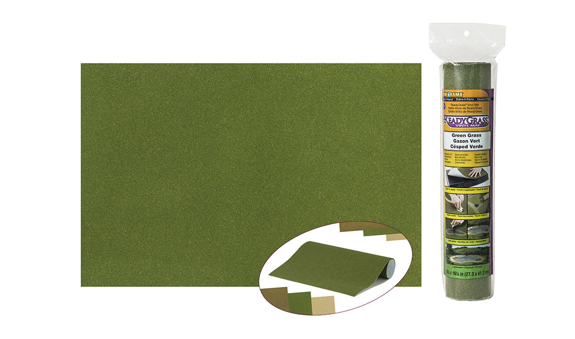 Woodland Scenics SP4161 Scene-A-Rama Green Grass Ready Sheet, 10.75x16.25