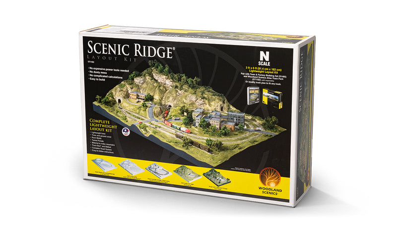 Woodland Scenics ST1482 N Scale Layout Kit, Scenic Ridge