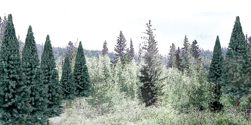 Woodland Scenics TR1587 Ready Made Trees Value Pack, Blue Spruce 2-4" (18)