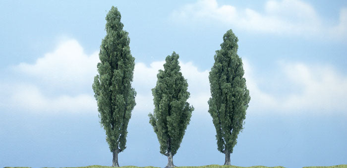 Woodland Scenics TR1611 Premium Poplar Tree, 4.75"/3.5"/4.25" (3-Pack)