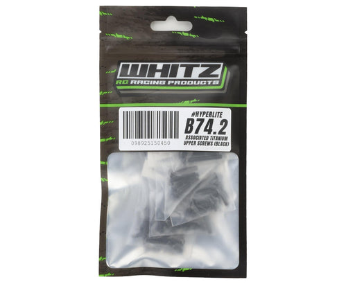 Whitz Racing Products AE742-TS-B Black HyperLite AE RC10B74.2 Titanium Upper Screw Kit