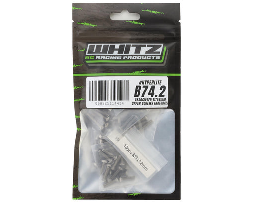 Whitz Racing Products AE742-TS-N Silver HyperLite RC10B74.2 Titanium Upper Screw Kit