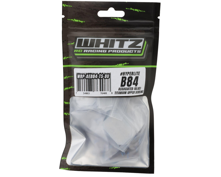Whitz Racing Products AE84-TS-BU Team Associated B84 HyperLite Titanium Upper Screws Kit