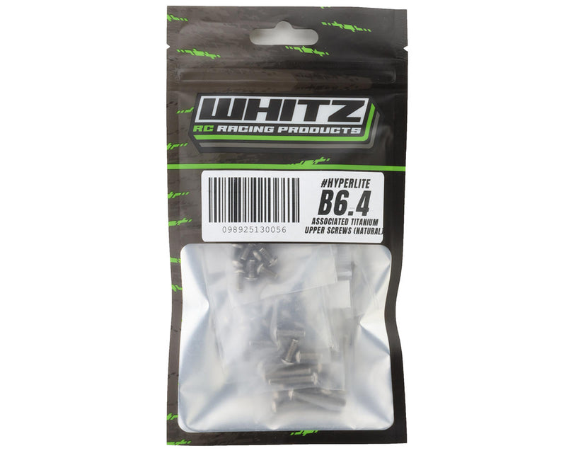 Whitz Racing Products AEB64-TS-N HyperLite AE RC10B6.4 Titanium Upper Screw Kit