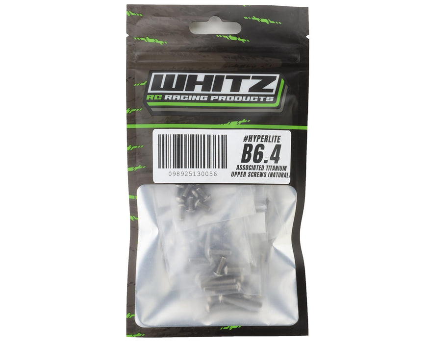 Whitz Racing Products AEB64-TS-N HyperLite AE RC10B6.4 Titanium Upper Screw Kit