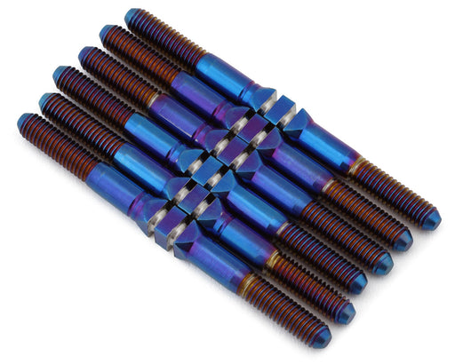 Whitz Racing Products AEB7-HM4 Blue HyperMax RC10B7/B7D 3.5mm Titanium Turnbuckles (6 Pack)