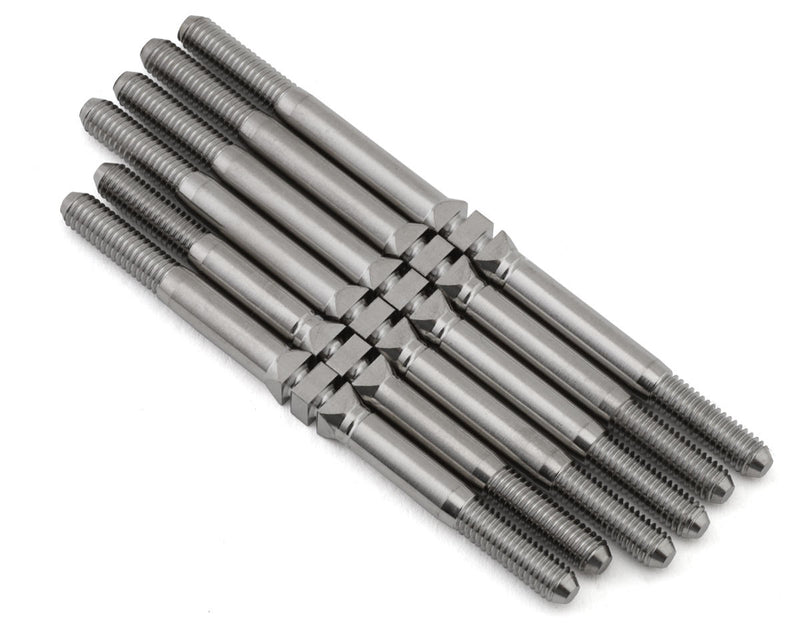 Whitz Racing Products AET64-HM Silver HyperMax RC10T6.4 3.5mm Titanium Turnbuckles (6 Pack)