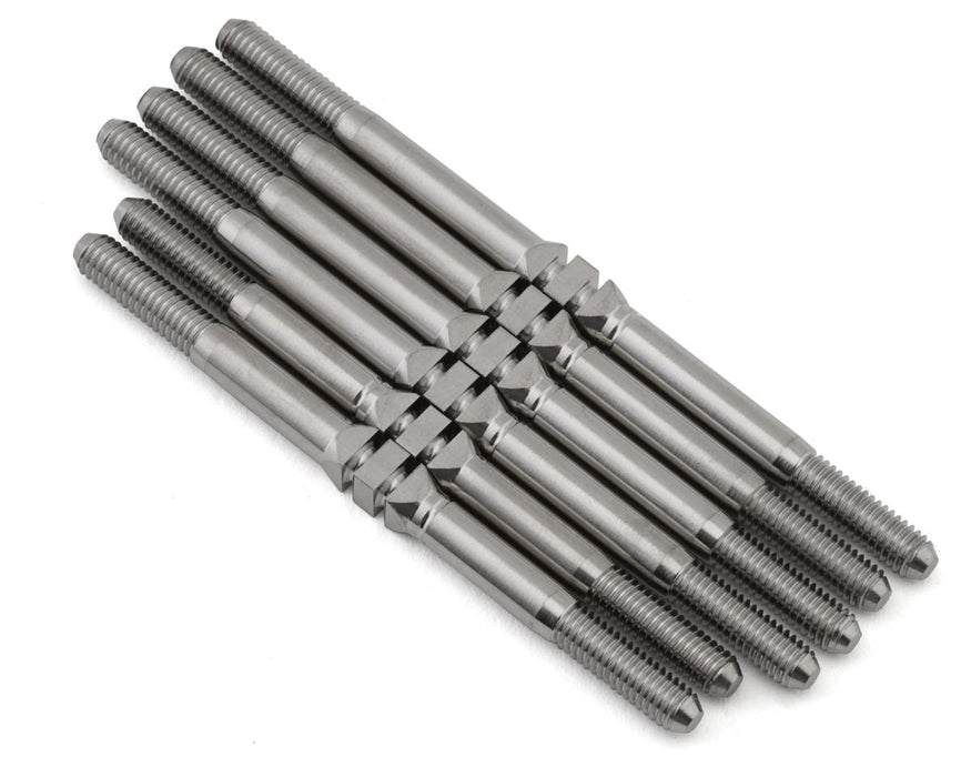 Whitz Racing Products AET64-HM Silver HyperMax RC10T6.4 3.5mm Titanium Turnbuckles (6 Pack)
