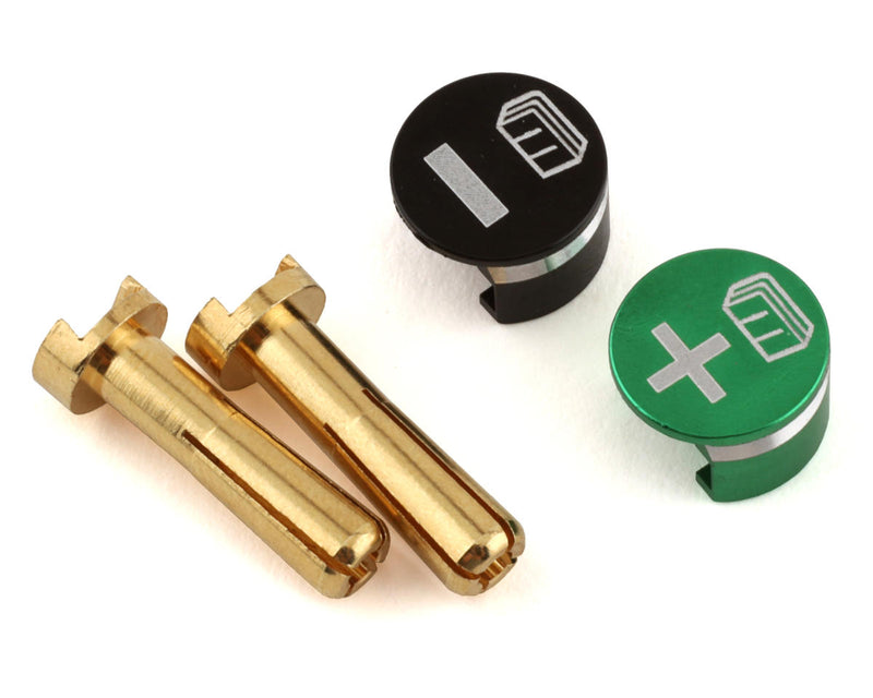 Whitz Racing Products GRB-GRN-4 Green Battery Grabs with 4mm Bullets (1 Set)