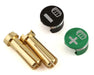 Whitz Racing Products GRB-GRN Green Battery Grabs with 5mm Bullets (1 Set)