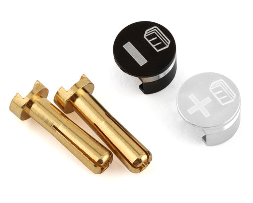 Whitz Racing Products GRB-SIL-4 Silver Battery Grabs with 4mm Bullets (1 Set)