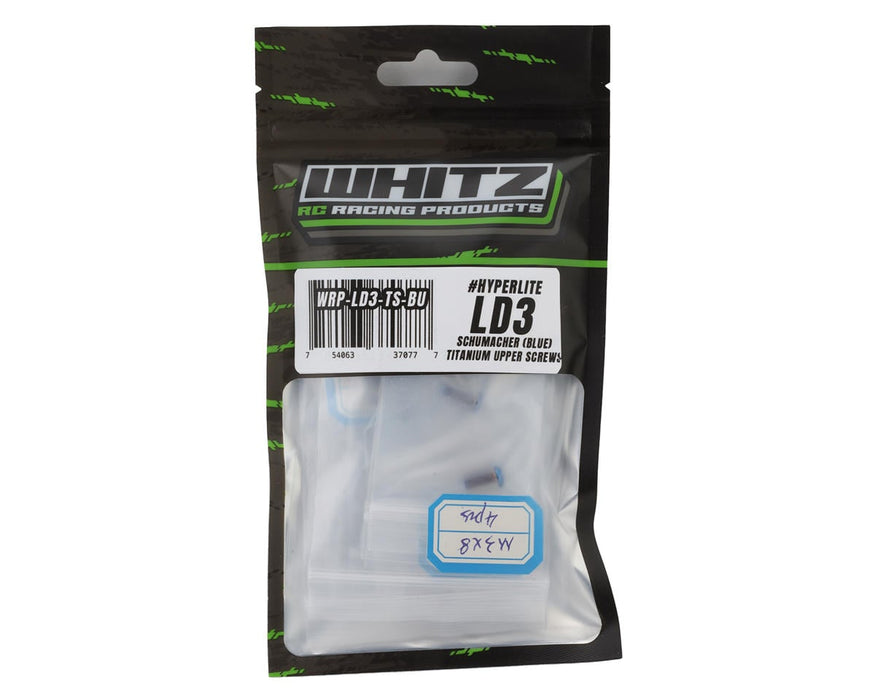 Whitz Racing Products LD3-TS-BU Schumacher Cougar LD3 HyperLite Titanium Upper Screws Kit