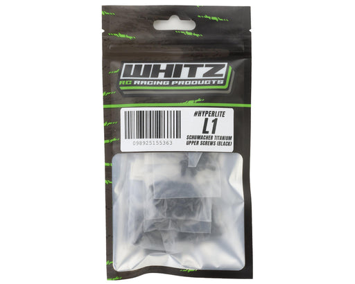 Whitz Racing Products SCHL1-TS-B Black HyperLite Cat L1 Titanium Upper Screw Kit