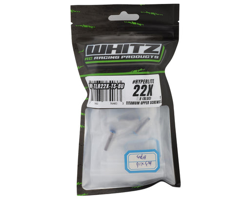 Whitz Racing Products TLR22X-TS-BU Blue TLR 22X HyperLite Titanium Upper Screws Kit