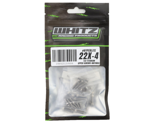 Whitz Racing Products TLR22X-TS-N Silver HyperLite TLR 22X-4 Titanium Upper Screw Kit