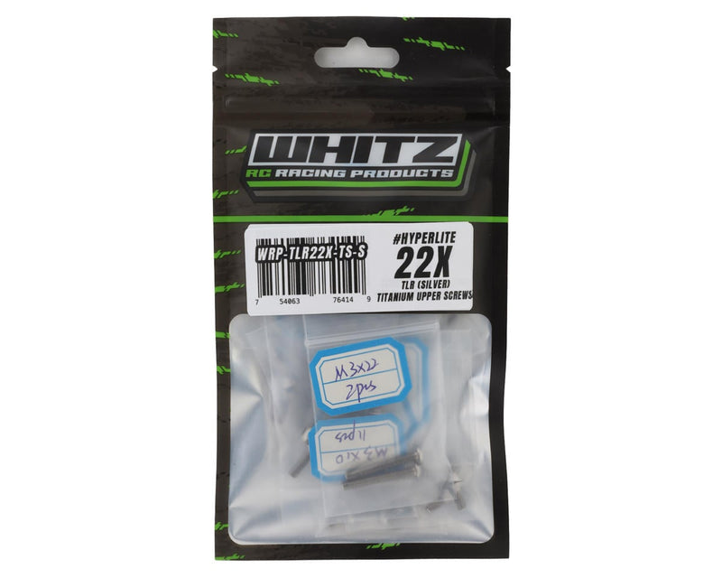 Whitz Racing Products TLR22X-TS-S Silver TLR 22X HyperLite Titanium Upper Screws Kit