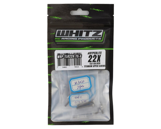 Whitz Racing Products TLR22X-TS-S Silver TLR 22X HyperLite Titanium Upper Screws Kit