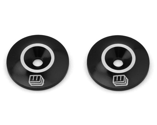 Whitz Racing Products WAS-BLK Black CNC Aluminum Low Profile Wing Washers (2 Pack)