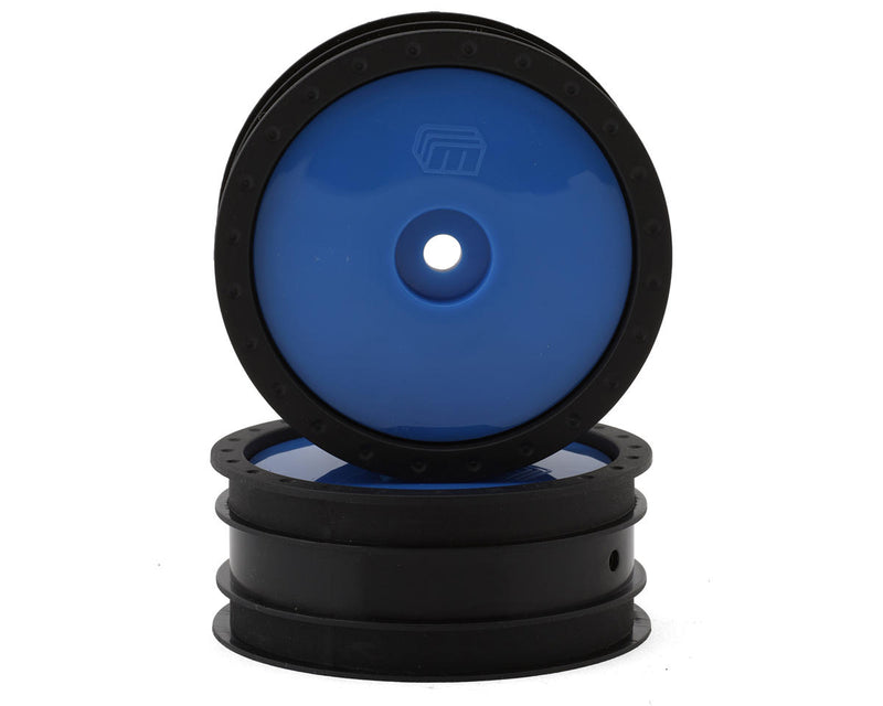Whitz Racing Products WL-FRT-BLU Blue 1/10 Whiplash Front 2.2" Sprint Car Wheels (2 Pack)