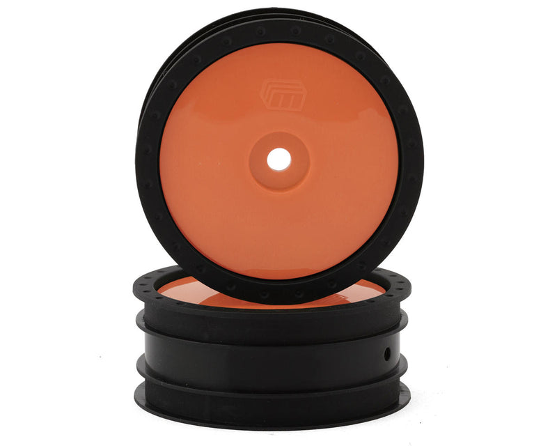 Whitz Racing Products WL-FRT-ORG Orange 1/10 Whiplash Front 2.2" Sprint Car Wheels (2 Pack)