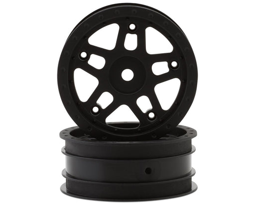 Whitz Racing Products WL-FRT Black 1/10 Whiplash Front 2.2" Sprint Car Dirt Oval Wheels (2 Pack)